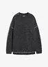 Maglione lungo in filato peloso, bonprix