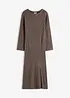 Abito in maglia con spacco, bonprix