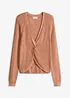 Maglione a coste in misto viscosa fluente, bonprix