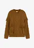 Maglione oversize con frange, bonprix