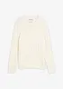 Maglione a trecce in puro cotone biologico riciclabile, bonprix