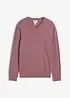 Maglione in filato fine con scollo a V, bonprix