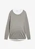 Set 3 in 1 in maglia di cotone, con maglia premaman e top per l’allattamento, bonprix