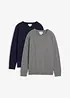 Maglione in filato fine di puro cotone (pacco da 2), bonprix