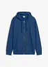 Felpa con zip, cappuccio e puro cotone, loose fit, bonprix