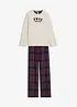 Pigiama con pantaloni in flanella di cotone morbido, bonprix
