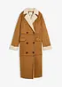 Cappotto in simil pelle con calda fodera in teddy, bonprix