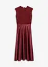 Abito midi in satin lucido con pizzo, bonprix