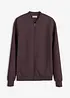 Felpa con zip in tessuto effetto neoprene, bonprix