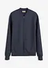 Felpa con zip in tessuto effetto neoprene, bonprix
