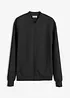 Felpa con zip in tessuto effetto neoprene, bonprix