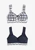 Reggiseno senza ferretto con cotone (pacco da 2), bonprix