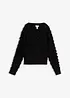Maglione in filato grosso con frange, bonprix