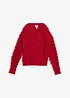 Maglione in filato grosso con frange, bonprix
