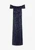 Abito in paillettes a spalle scoperte, bonprix