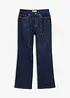 Jeans straight con girovita comodo e strass, vita media, bonprix