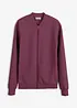 Felpa con zip in tessuto effetto neoprene, bonprix