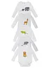 Body a maniche lunghe in cotone biologico (pacco da 5), bonprix