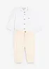 Camicia a body e pantaloni chino in puro cotone (set 2 pezzi), bonprix