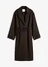 Cappotto con cintura e motivo a spina di pesce, bonprix