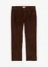 Pantaloni termici in velluto a coste con fodera in flanella relaxed fit, straight, bonprix