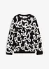 Maglione jacquard in misto viscosa morbido, bonprix