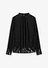 Blusa in tulle fine con paillettes, bonprix