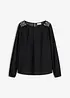 Blusa di chiffon con strass, bonprix