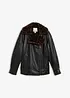 Giacca in similpelle con pelliccia sintetica leopardata, bonprix