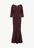Abito con paillettes e scollatura sulla schiena, bonprix