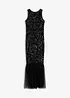 Abito in paillettes con volant, bonprix
