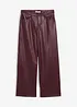 Pantaloni larghi in similpelle, bonprix