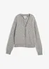 Cardigan traforato con lana, bonprix