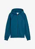 Felpa con zip e dettagli a contrasto in puro cotone, bonprix