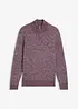 Maglione con mezza zip e cotone, bonprix