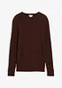 Maglione a coste in misto cotone, bonprix