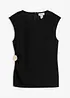 Top in crêpe con fibbia decorativa, bonprix