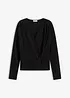 Maglia a maniche lunghe con scollatura profonda, bonprix