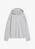 Felpa oversize con cappuccio e pietre decorative, bonprix