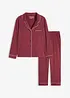 Pigiama in puro cotone con abbottonatura, bonprix