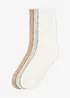 Calzini con motivo a treccia (pacco da 3 paia), bonprix