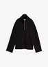 Maglione con mezza zip in misto viscosa, bonprix