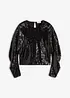 Maglia a maniche lunghe con paillettes, bonprix