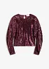 Maglia a maniche lunghe con paillettes, bonprix