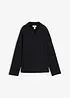 Felpa in cotone biologico con colletto polo in maglia, bonprix