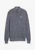Maglione con mezza zip e puro cotone, bonprix