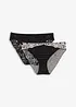 Slip in pizzo bicolore (pacco da 2), bonprix