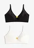 Reggiseno senza ferretto con cotone (pacco da 2), bonprix