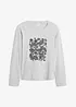 Maglia a maniche lunghe con stampa, bonprix