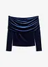 Maglia con spalle scoperte in velluto morbido, bonprix